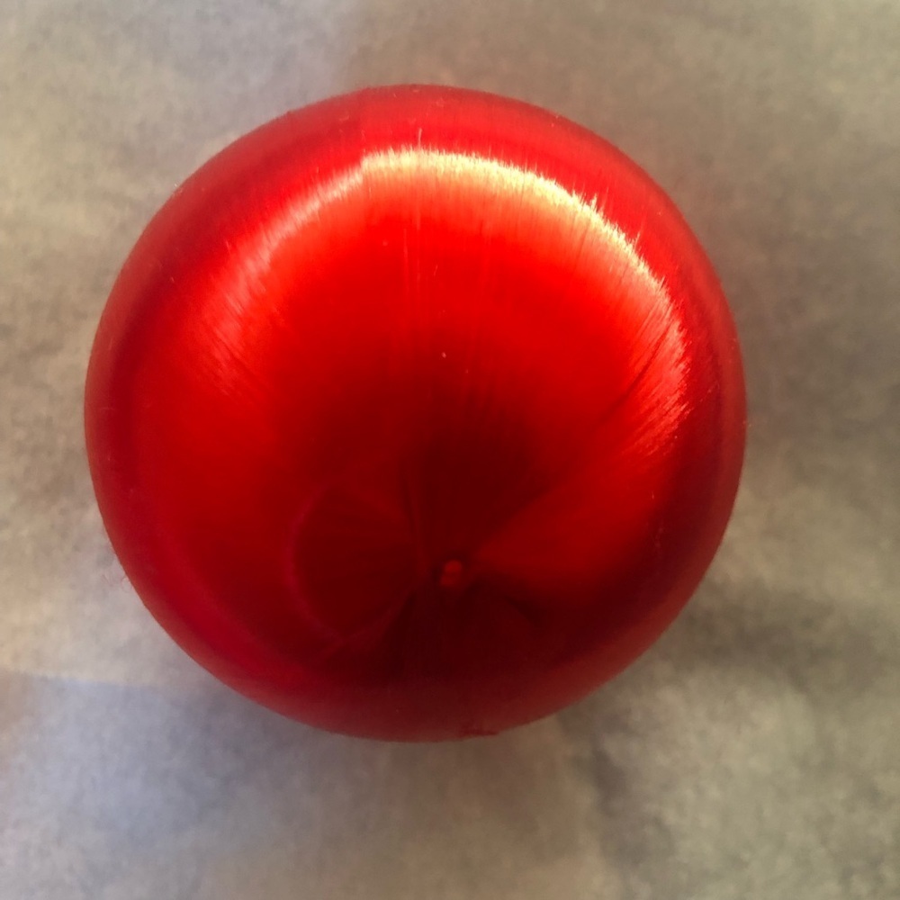 Vintage Red Satin Thread Christmas Tree Bauble Ornaments - Picture 5 of 5